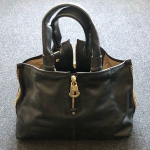Moncler Black Leather Tote